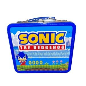 Funko Sonic the Hedgehog Metal Lunch Box Tin Storage Case‎ Blue Collectible